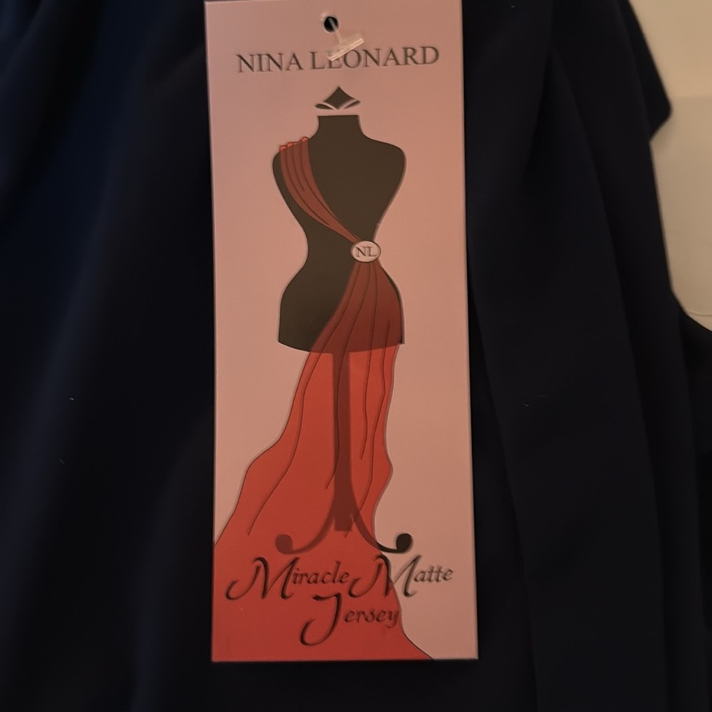 Nina Leonard slacks Deep Blue pull on jersey pants.  Sz. Medium.  NWT